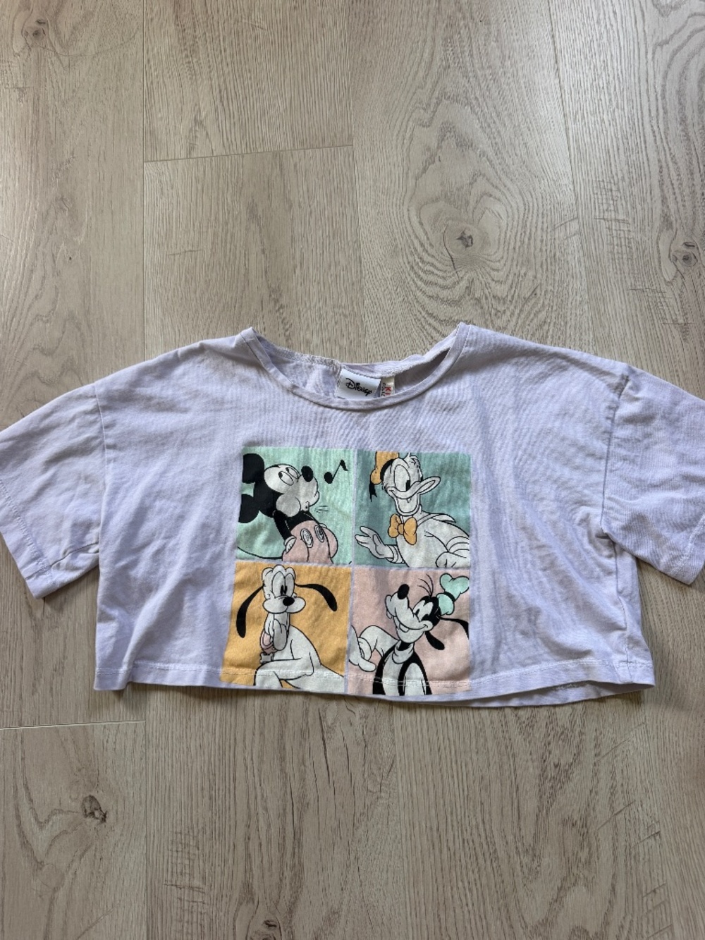 Disney Girls Lavender Cropped T-Shirt, Sz. 9-10